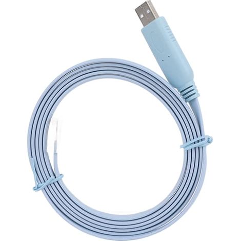 Câble console USB vers RJ45 de 1,8 m (5,9 pi) haute vitesse, en cuivre durable, prêt à l'emploi, pour ordinateur et routeur. (1/5)