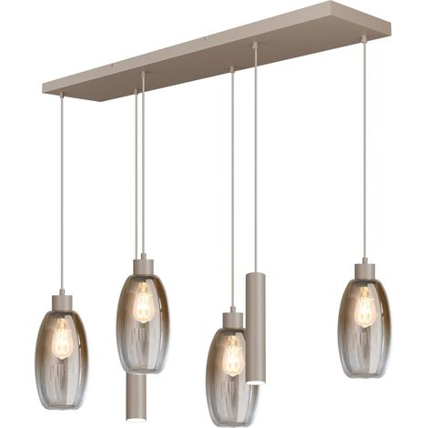 Lampe suspendue en verre Olive 4x Ø 15cm - 2x Course - sable - 2431-36130256RT20215 (1/2)