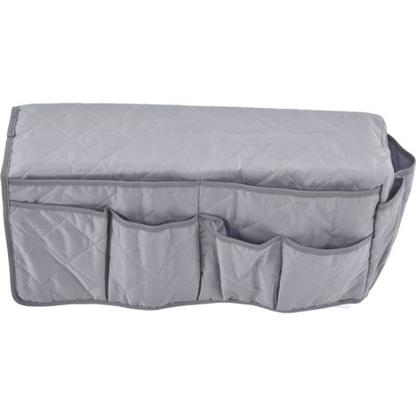 Pochette Porte-Télécommande pour Canapé, Design Anti-Poussière et Imperméable, Organisation Pratique des Accoudoirs, Gris (1/5)