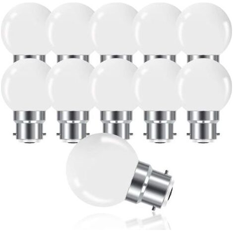 LaBlanc - Ampoule LED à Baïonnette B22 3W,Ampoule Mini Globe Golfball B22 G45,Blanc Chaud 3000K,280LM,Non Dimmable,Lot de 10 [Classe énergétique G] (1/5)