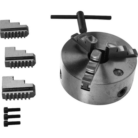 Kit de rechange pour mandrin de tour autocentrant à 3 mors en métal avec clé K11-160 (1/5)