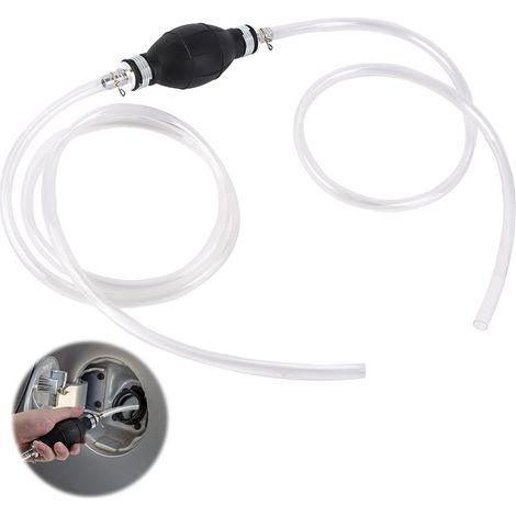 Pompe a Eau Manuelle , Pompe Essence avec 2M de Tuyau et 2 Colliers de Serrage , Pompe Manuelle Carburant pour Transfert Essence , Huile , Diesel et Carburant (1/5)