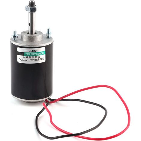 Mini-Elektromotor mit Bürsten, 30 W, für kleine Schneidetische, Hochgeschwindigkeits-CCW-Motor mit Kupferstatorwicklung (24 V, 7000 U/min) (1/5)