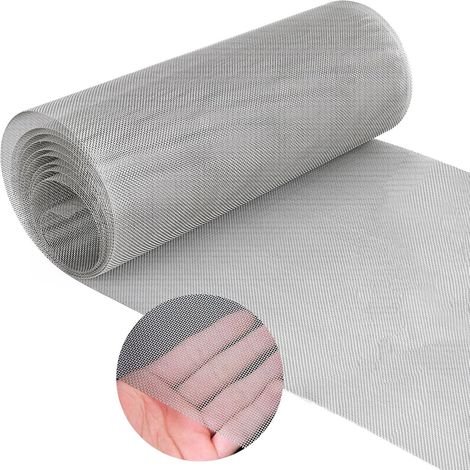 Grillage Fine Maille 1mm 40 x 200cm Maille en Acier Inoxydable 304 Grille Métallique Anti Rongeur Moustique Treillis Métallique Filet Anti Insecte Grillage Voliere Jardin Garde Manger (20 Mesh) (1/5)