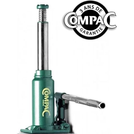 Cric bouteille hydraulique capacité 3 tonnes COMPAC (1/2)