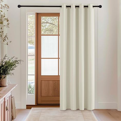 Light Beige Thermal Blackout Curtain for Indoor Heat L140 x H230 cm, 1 Panel, Opaque Insulated Curtains, Anti-Cold and Warm, Anti-UV, for Door Window Bedroom Adult Child (1/5)