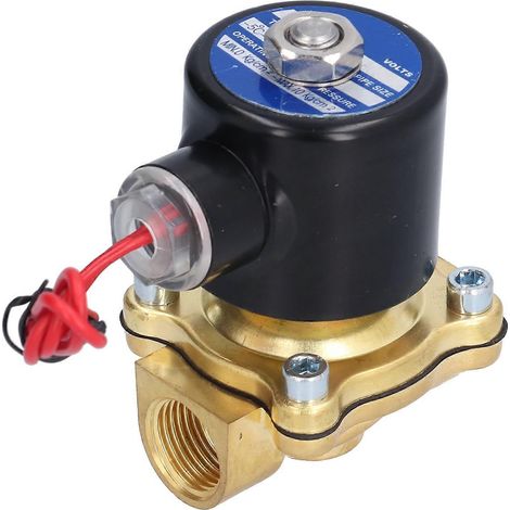 Électrovanne en laiton, pression 1 MPa, raccord 1/2 pouce, normalement fermée, à membrane, 110 V CA (1/5)