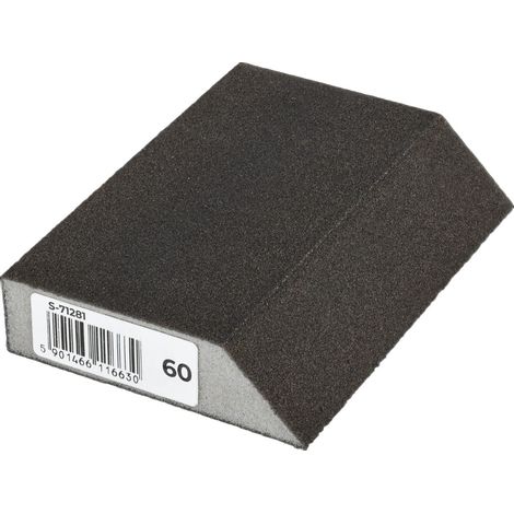 Stalco Schleifblock mit abgeschrägter Kante, 60 mm dick, S-71281