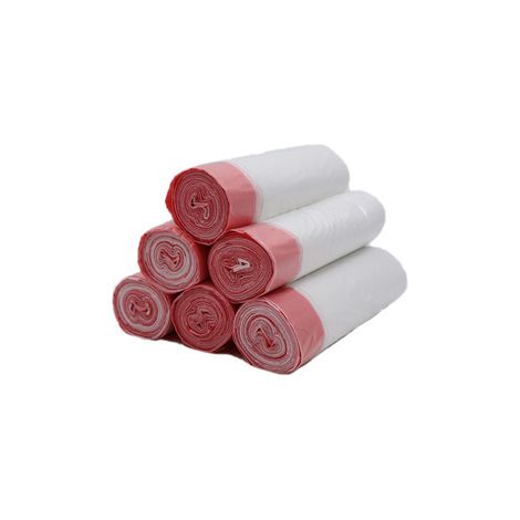 Sacs poubelle transparents épais à cordon de serrage, 10 L, lot de 120 sacs auto-scellants et résistants, format portable 45 x 50 cm