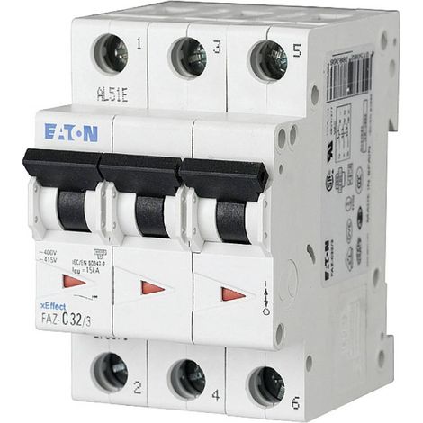 Interruttore automatico 3P C 63A 15kA AC FAZ C63/3 278879 (1/4)