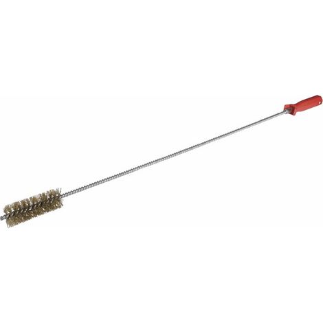 Rohrbürste mit Stiel aus vermessingtem Stahl Durchmesser 40mm Stiel 8mm