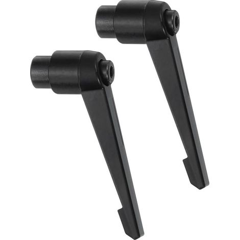 2Pcs M10 Poignée de Serrage à Levier Réglable Femelle à Filetage, Bouton-Poussoir à Cliquet à Dégagement Rapide, Boulon Rotatif de Verrouillage pour Machines-Outils, Noir (1/5)