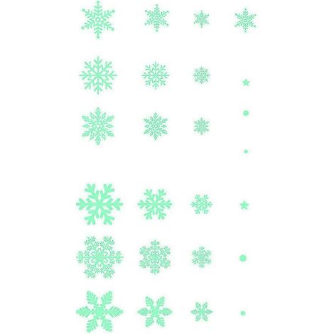 Pegatinas electrostáticas de copos de nieve para fiestas, pegatinas fluorescentes que brillan en la oscuridad, decoraciones navideñas para ventanas. (1/5)