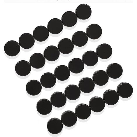 Aimants frigo puissants - lot de 30 magnets ronds noirs pour tableau magnétique, calendrier ou tableau blanc. (1/5)
