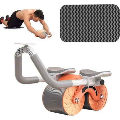 Roue Abdominal à Rebond Automatique avec Support de Coude Minuterie Coussin à Genoux Equipement d\'Exercice Abdominal Domestique (1/4)