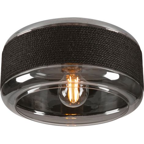 [GEBRAUCHT] B-Ware Slv Deckenlampe Leuchte Pantilo Rope 27 Schwarz Grau Silber Glas Modern