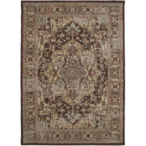Tapis salon oriental marron 110x160
