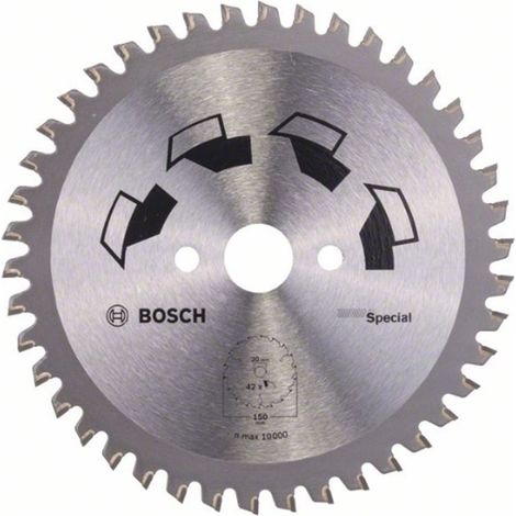 Hoja de sierra circular ESPECIAL D 150 mm Diámetro 20 mm Z 42  BOSCH 2609256886