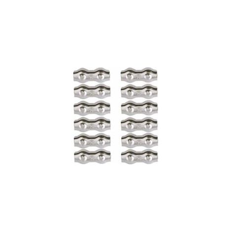 Serre-câble en acier inoxydable 304 – Lot de 12 pinces pour câbles métalliques de 2mm – Capacité de charge élevée – Applications industrielles et maritimes (1/4)
