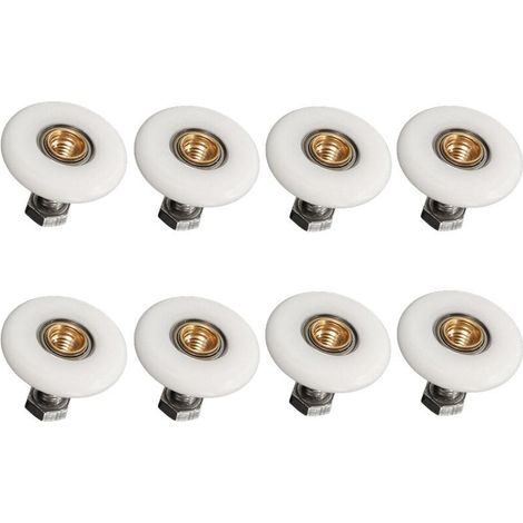 8x Rullo per porta doccia da 19 mm Rullo di ricambio per porta doccia per bagno (1/4)