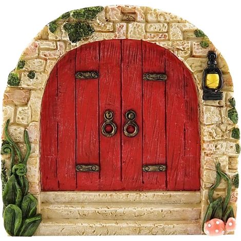 Porte miniature féerique pour arbres, décoration de jardin extérieur, sculpture artistique pour cour, décoration murale pour chambre d'enfant (1/3)