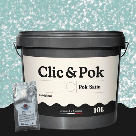 Peinture Effet Pailleté pour Murs & Plafonds - POK PAILLETTE - 10L - Miami Beach (1/4)