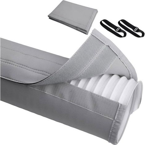 Couverture de Tuyau de Climatiseur - - 60x20 Pouces - Gris - Installation Facile - Lavable (1/5)