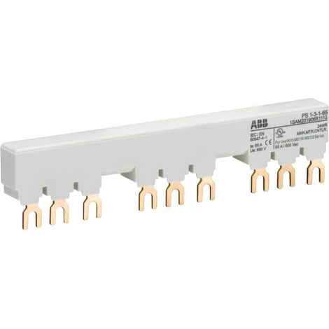 Peigne d'alimentation 65A Max pour 3 MS116-MS/MO132 avec 1 contact auxilliaire 1SAM201906R1113 ABB H440073