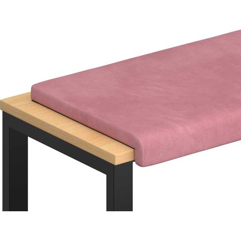 Bench Cushion Velvet Pink Depth 35 cm vidaXL