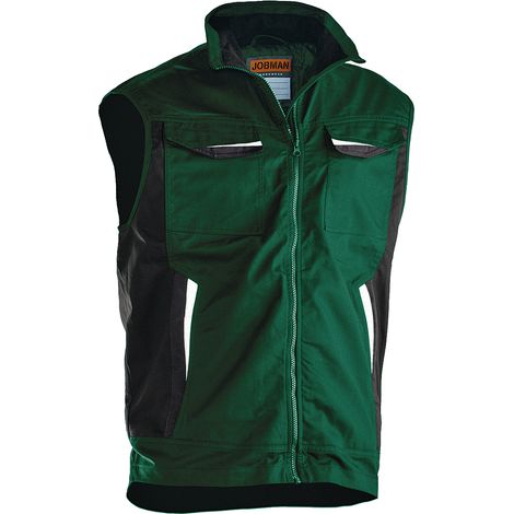 Gilet de travail JOBMAN 7507, vert, Taille XL (1/2)