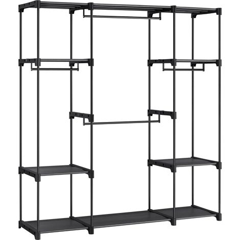 Songmics – Armoire chambre noire 43 x 151 x 166 cm – 4 compartiments de suspension – Barres métalliques renforcées – Dispositif anti-basculement – RYG036B02 (1/5)