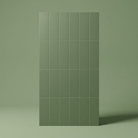 Carrelage effet pierre 10x30 cm – Émaillé couleur olive – Finition mate et lisse – Pour murs intérieurs – Haute résistance et durabilité – Mainzu Ceramica (1/5)