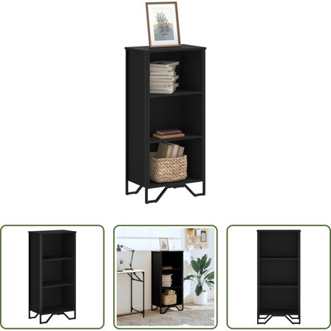 vidaXL Bibliothèque moderne - Bibliothèque noir 50x31x106 cm bois d'ingénierie (1/5)