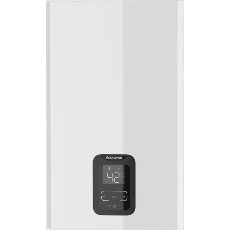 Ariston Group – Chauffe-eau instantané gaz 11L – Faible émission de NOx – Allumage électronique – Modulation thermostatique – Design compact moderne