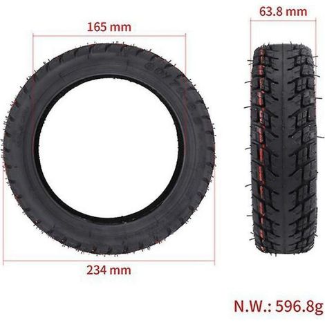 1 Pneu extérieur, 60/70-6.5, Caoutchouc, Antidérapant, Tout-terrain, Pour scooter électrique Max G30 (1/5)