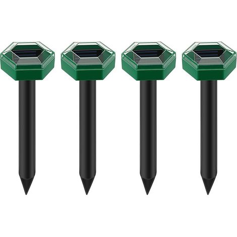 Répulsif Solaire Ultrasonique - Détecteur Répulsif pour Rongeurs Extérieur - Pour Jardin Maison Terrain - Lot de 4 (1/5)