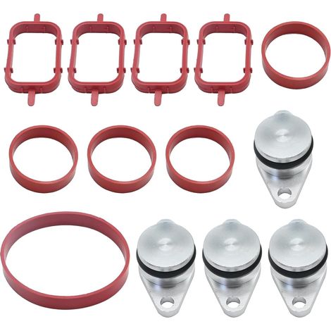 4Pcs 22MM Diesel Swirl Flap Blanks Flaps, with Intake Manifold Gaskets Swirl Flap Kit Diesel Delete Kit Adjustment for 22MM Diameter Aluminum Block (1/5)