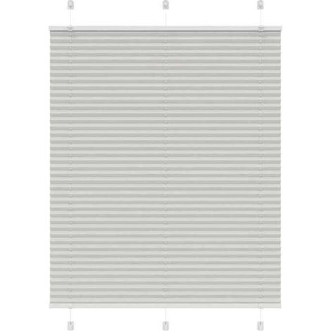 4015332 Store plissé gris clair 110x100cm largeur du tissu 109,4cm (1/5)