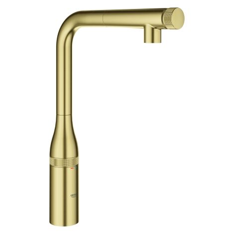 GROHE Spültischbatterie Essence SmartControl 31615, Einlochmontage, An/Aus per Knopfdruck, Volumensteuerung durch Drehen, Temperatureinstellung durch Drehen des Mischventils am Armaturenkörper, cool s