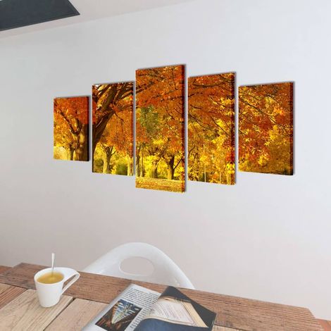 Set de toiles murales imprimées Érable 200 x 100 cm CFW130176 (1/3)