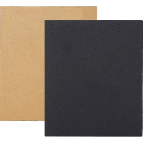 Lot de 100 feuilles abrasives imperméables, grain P280, marron, pour usage humide et sec. (1/5)