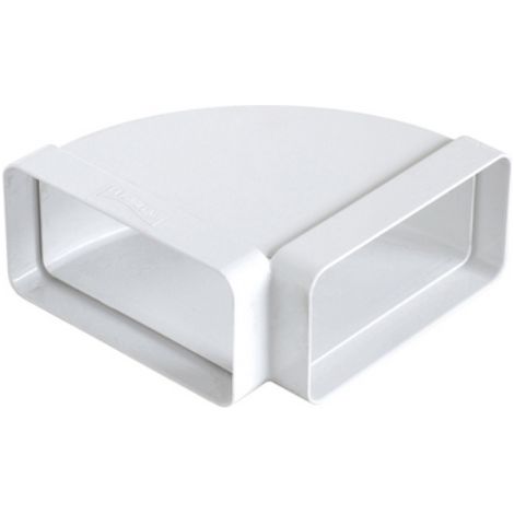 CURVA ORIZZONTALE FF IN ABS PER TUBO RETTANGOLARE mm 120x60 FIRST