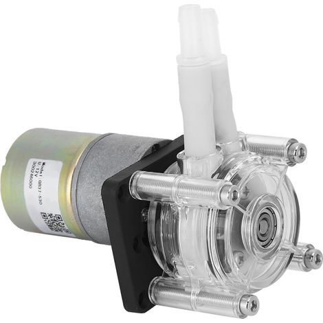 Peristaltische Pumpe, selbstansaugend, Radrahmen aus Edelstahl, transparenter PC-Kopf, Gleichstrommotor (12 V) (1/5)