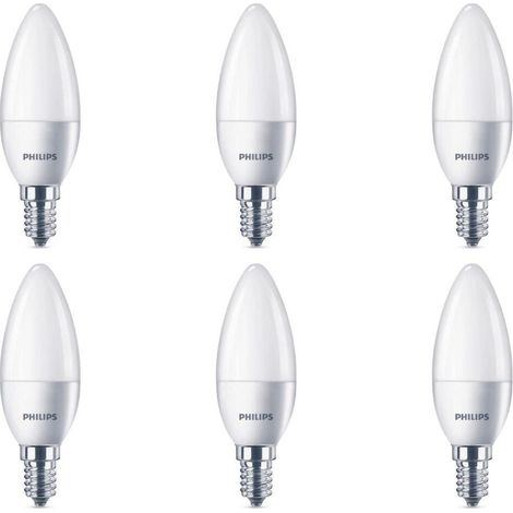 PHILIPS LED Kerzenlampe 40W B35 E14 6 Stück 2700K Warmweiß 470 lm nicht dimmbar