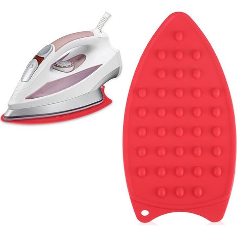 Almohadilla para plancha, almohadilla multiusos para tabla de planchar, tapete resistente al calor, almohadilla de silicona resistente al calor, tapete (Rot)