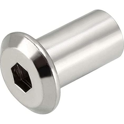 M8x16 Innensechskantschrauben, Flachkopf-Innensechskantmuttern für Möbel, verzinkte Innensechskantmuttern, für 8-mm-Schrauben (25er-Packung) (1/5)