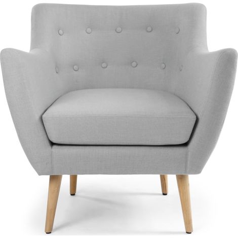Fauteuil scandinave Molly Tissu Gris (1/5)