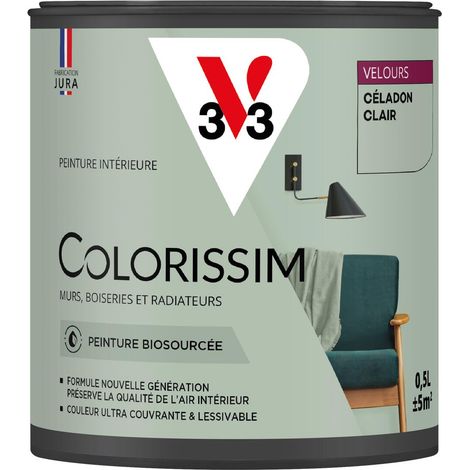Peinture murale intérieure Colorissim® V33 Céladon clair Velours 0,5L