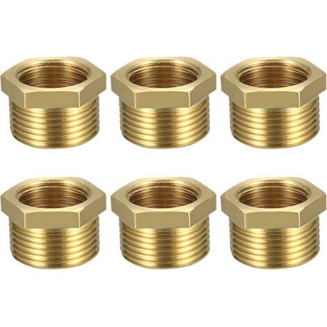6pcs Joint de cuivre de changement de dent externe de soie interne, noyau complémentaire de 1 pouce de 6 points (1/5)