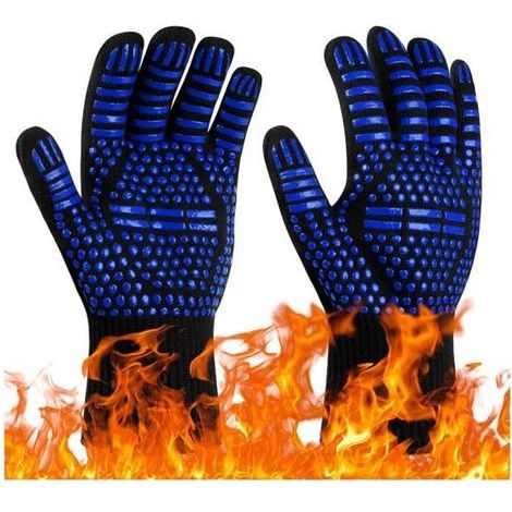 Barbecue Gloves - Non-Slip - Heat Resistant up to 800°C - Optimal Comfort - Flexible Design